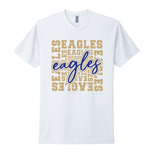 Rejoice Eagles - Screen Print Eagles Subway- Tee (White)