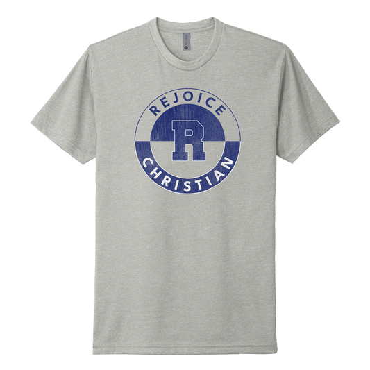Rejoice Eagles - Screen Print Rejoice R Distressed Circle - Tee (SILK)