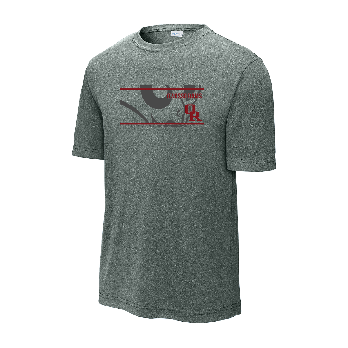 Owasso Rams – Screen Print Ram Stripe Performance Tee