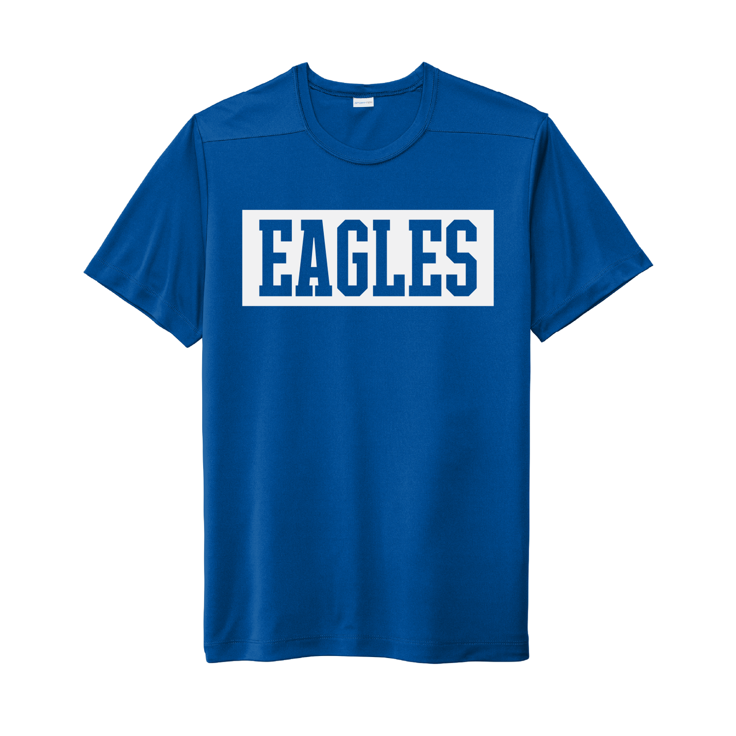 Rejoice Eagles - Screen Print Block Eagles - UV Performance Youth Tee (Royal)