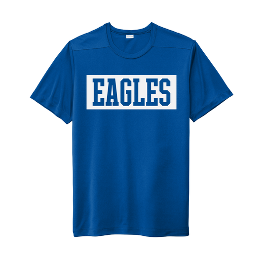 Rejoice Eagles - Screen Print Block Eagles - UV Performance Youth Tee (Royal)
