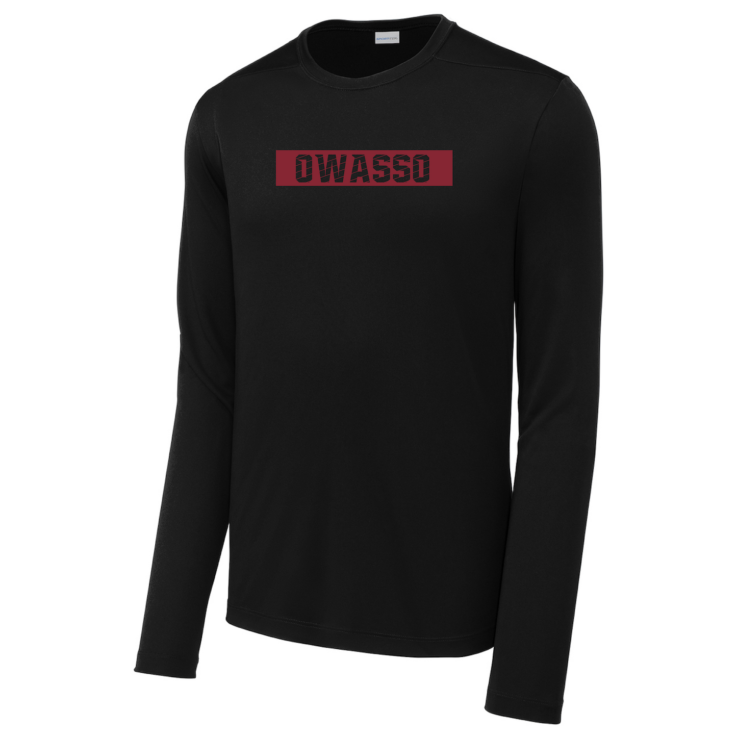 Owasso Rams - Screen Print Owasso Box Angle - UV Performance Long Sleeve Tee