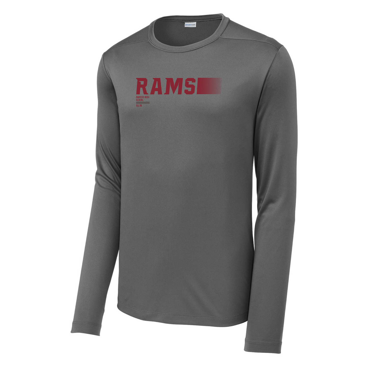 Owasso Rams - Screen Print Rams All In - UV Performance Long Sleeve Tee