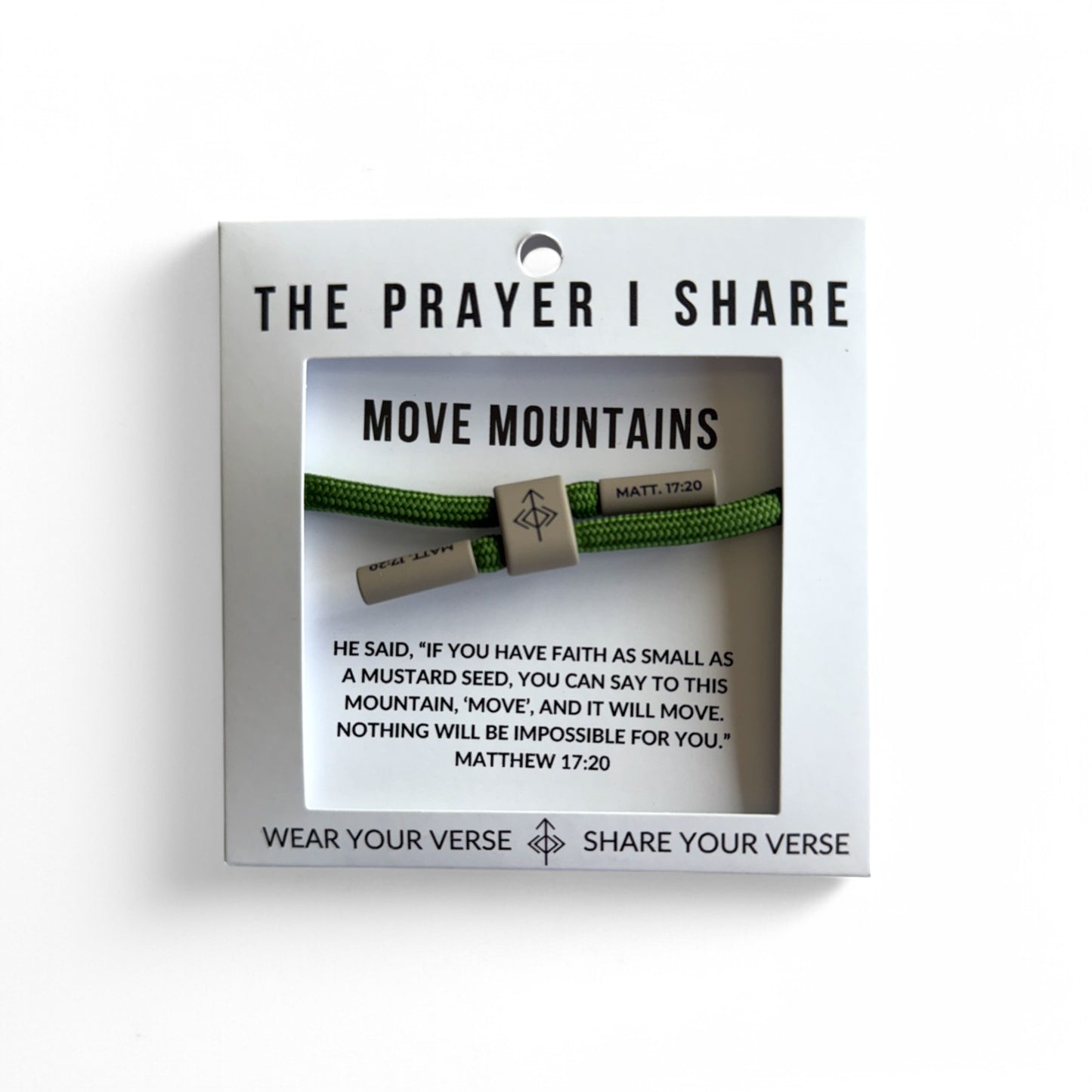 MOVE MOUNTAINS Christian Cord Bracelet