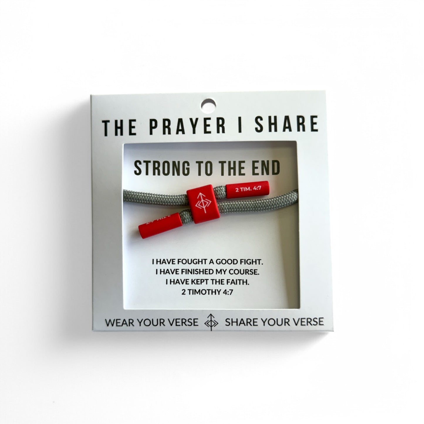 STRONG TO THE END Christian Cord Bracelet