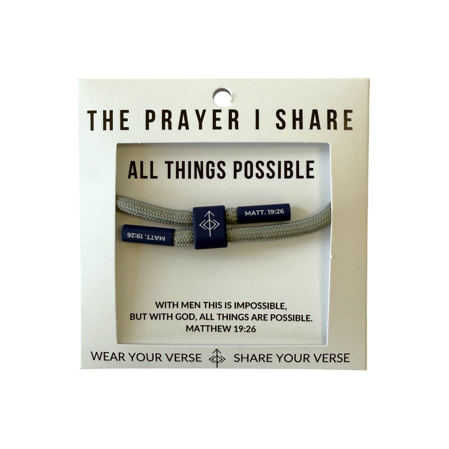 ALL THINGS POSSIBLE Christian Cord Bracelet