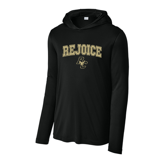 Rejoice Eagles - Screen Print Rejoice Mesh Arched RC - Hooded UV Performance Long Sleeve