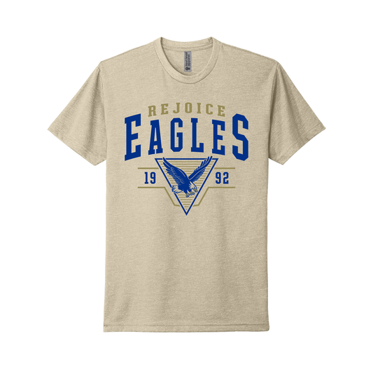 Rejoice Eagles - Screen Print Triangle Vintage Eagles - Tee (Cream)