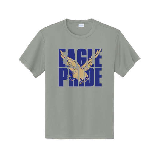 Rejoice Eagles - Screen Print Eagle Pride - Youth Competitor Tee (Grey)