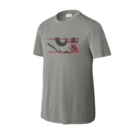 Owasso Rams – Screen Print Ram Stripe Performance Tee – Youth